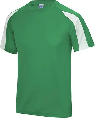 Obrázok produktu pre Just Cool JC003 | Contrast Cool Sport T-Shirt + WRAP certified - Farba: Kelly Green/Arctic White - Veľkosť: S