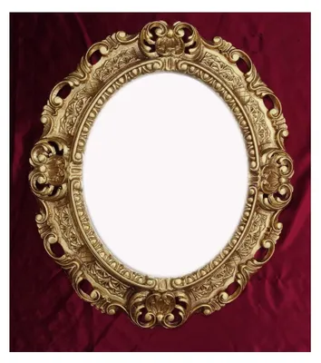 Produktbild von Ovale Wandspiegel in Gold 45 x 38 cm