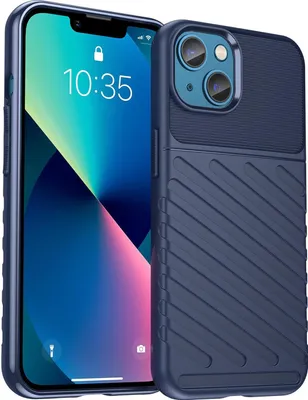 Produktbild von Conie Schutzhülle für iPhone 13 Tasche Silikon Case Muster Cover Bumper TPU Hülle in Blau