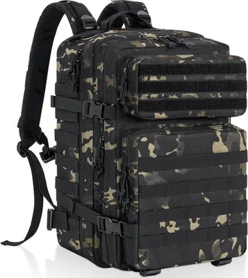 Zdjęcie produktu dla Plecaki taktyczne wojskowe o pojemności 20L/25L/35L/40L/45L/50L, plecaki MOLLE dla mężczyzn i kobiet, wojskowe plecaki kamuflażowe do polowań i wędrówek