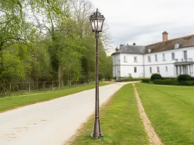 Produktbild von Große LED Straßenlaterne, antike Gartenlaterne zur Gartenbeleuchtung, Höhe 295cm