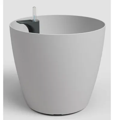 Image de Pot de fleurs Artevasi SAN REMO, à arrosage automatique, 36 cm, plastique, gris clair