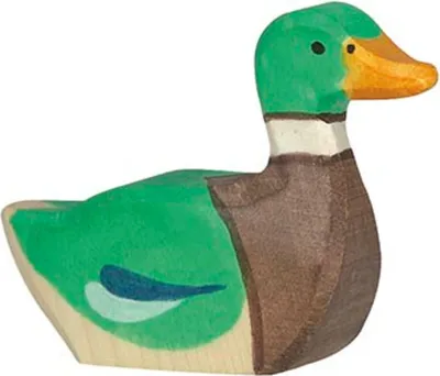 Produktbild von HOLZTIGER Erpel aus Holz - schwimmend