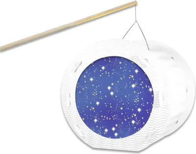Produktbild von Laternenzuschnitte 115g/qm rund 17,5cm VE=24 Blatt Sternenhimmel
