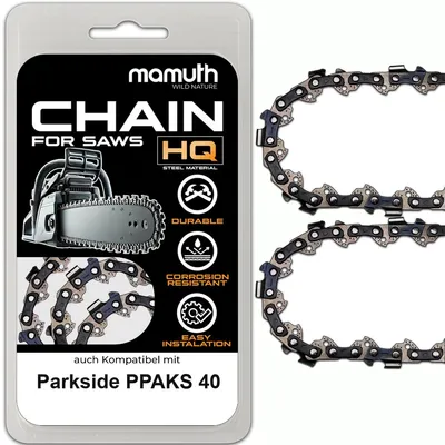 Produktbild von 2x Sägekette 30cm 1,1mm 3/8" 46TG für Parkside PPAKS 40-Li A1
