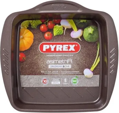 Obrázek produktu pro Pečicí forma, PYREX 1452050, čtvercová 24 x 24 cm, ocel, čokoládová, nepřilnavý povrch