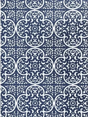 Produktbild von Bodenschutzmatte Vintage Floor Maroccan Tile dunkelblau 40x65 cm