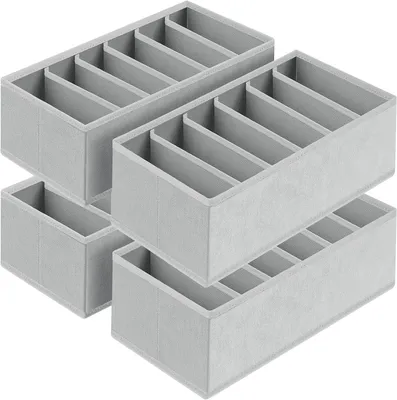 Produktbild von Kinderzimmer-Aufbewahrung Homsorout Schubladen-Organizer für Unterwäsche, Set mit 4 Schrank-Organizern für PAX-Garderobe, 30 x 15 x 9 cm, Baby-Wickelt
