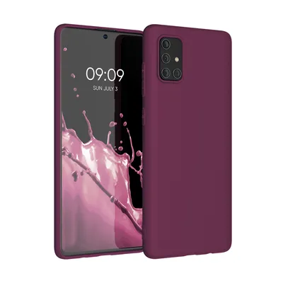 Produktbild von kwmobile Hülle kompatibel mit Samsung Galaxy A71 Hülle - weiches TPU Silikon Case - Cover geeignet für kabelloses Laden - Bordeaux Violett