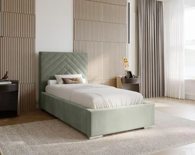 Produktbild von Einzelbett 100x200 GALOX - hellbeige