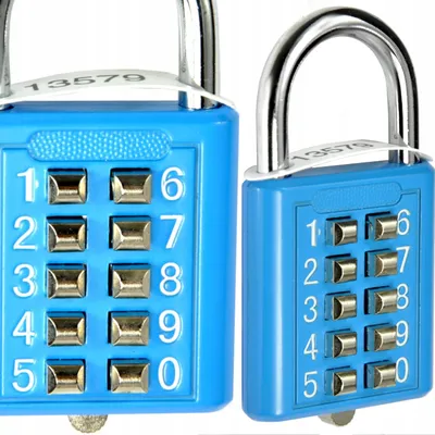 Produktbild von Handmet Zahlenschloss Bügelschloss für Gepäck Fitnessstudio Blau