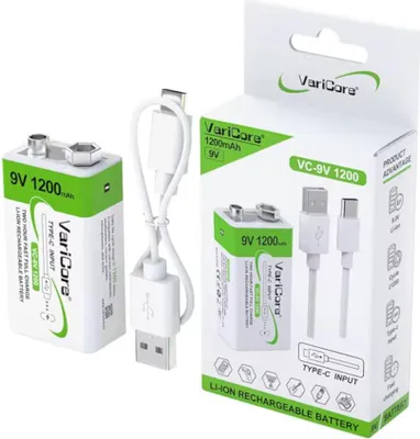 Produktbild von VariCore VC-9V 1200mAh Li-ion Akku mit USB