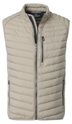 Produktbild von CASAMODA Herren Outdoor-Steppweste Stehkragen Zipper Beige XL