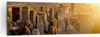 Produktbild von Bild auf Leinwand - Leinwandbild - New York Wolkenkratzer Manhattan - 160x50cm - Wand Bild - Wanddeko - Leinwanddruck - Bilder - Kunstdruck - Leinwand bilder - Wandkunst - AB160x50-2672