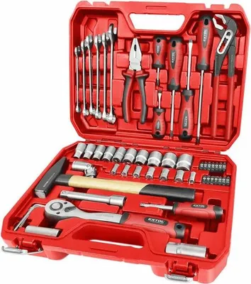 Produktbild von Extol Premium Werkzeugsatz 55-tlg., 1/4", 1/2", CrV