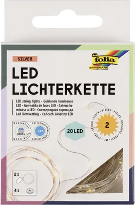 Produktbild von folia LED-Mini-Lichterkette Batteriebetrieb 20 LEDs