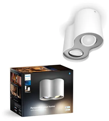 Produktbild von Philips Hue White ambience Pillar Doppelspot, Bluetooth/Zigbee, Weiß, LED, Metall, GU10, 2200 K