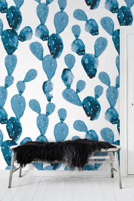 Produktbild von Coloray Fototapete 208x146 cm Latextapete Magicstick - Utensilien Opuntia Cactus Cacti Floral
