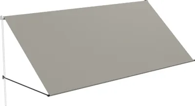 Produktbild von LARS360 Balkonmarkise 300x145 cm Grau zum Ausfahren – Sonnenschutzmarkise zur Wandmontage aus Polyester & Aluminium, UV-beständig & platzsparend für Balkon und Garten
