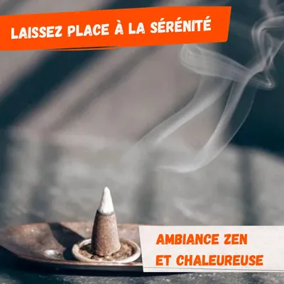 Image de Cônes d’Encens Parfumés – Lot de 40 Cônes avec Support.Senteur:Myrrhe