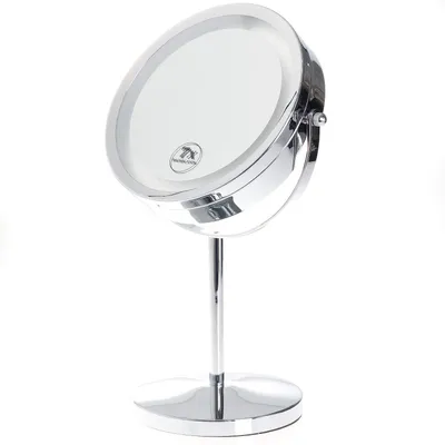 Productafbeelding van TUKA LED make-up spiegel met 7x vergroting, chroomkleurig