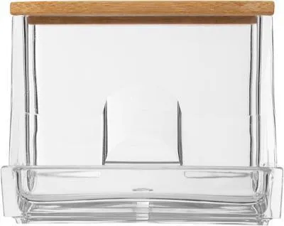 Produktbild von 5Five Simply Smart Wattestäbchenspender Selena, Kunststoff, Bambus, 161081