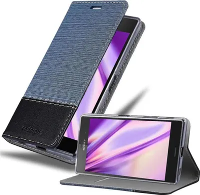 Produktbild von Cadorabo Hülle für Sony Xperia Z5 Schutzhülle in Blau Handy Hülle Etui Book Case Cover