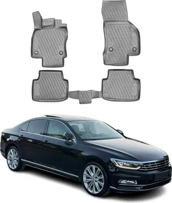 Produktbild von 2014-2021 VW Passat B8 Fußmatten TPE Grau 4 tlg