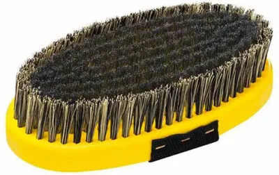 Produktbild von Toko Stahl Ovale Drahtbürste Mit Basis Und Riemen Gelb,Schwarz Gelb,Schwarz One Size