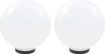 Zdjęcie produktu dla Lampy zewnętrzne LED, 2 szt., kule 30 cm, PMMA