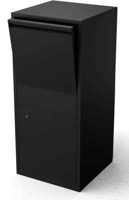 Productafbeelding van Giftu Pakketbrievenbus Brievenbus Zwart 420 x 420 x 950 mm Geroba