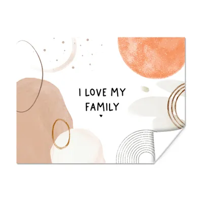 Produktbild von MuchoWow® Poster Zitate - Ich liebe meine Familie - Sprichwörter - Familie 80x60 cm - Kunst für zu Hause