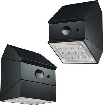 Produktbild von Set Mit 2 Solar Sensor Wandleuchten LUMICUBE 300lm