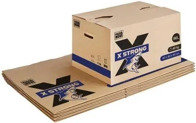 Produktbild von Famanu Umzugskartons Set 5 Stück - Extra stark, 60x40x40 cm, Tragkraft 40 kg