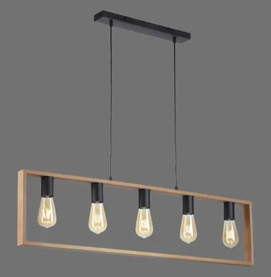 Produktbild von JUST LIGHT FRANKY Pendelleuchte E27 max. 60W 5-fach schwarz 15653-18