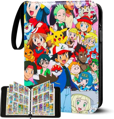 Produktbild von Sammelalbum für Pokemon Karten, 50 Seiten 900 Karten Kapazität Sammelkarten Album Sammelmappe Karten Ordner Heft, Tragbar Wasserdicht PolyurethanMaterial