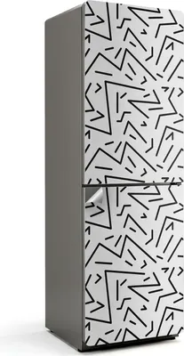 Produktbild von Dynamisches Linienmuster – Kühlschrank Aufkleber – Klebefolie Kühlschrank – Kühlschrank Dekor – Kühlschrankfolie selbstklebend – Küchen Dekoration – 60x180 cm