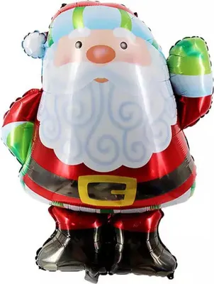 Produktbild von Folienballon Weihnachten, Weihnachtsmann winkend, ca. 89 x 75,5 cm