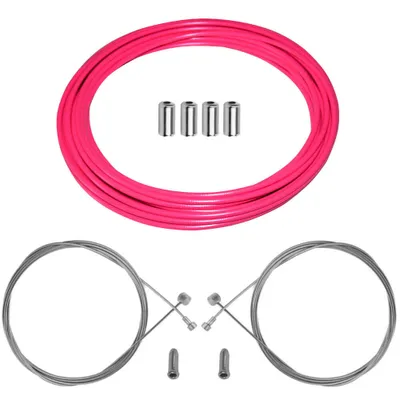 Produktbild von Fahrrad bremszug set bremszughülle bowdenzug fahrradbremszug bremskabel pink