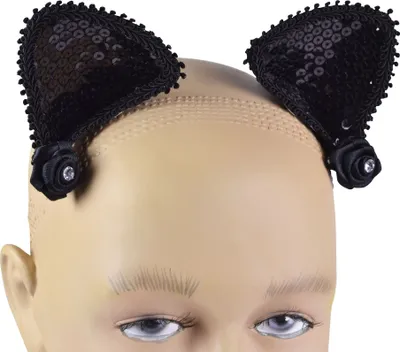 Immagine prodotto di Bristol Novelty - Fermaglio per capelli unisex con orecchie da gatto, per adulti BN1208 (taglia unica) (nero)