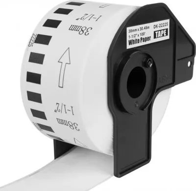 Obrázek produktu pro PRINTLINE kompatibilní etikety s Brother DK-22225, bílá papírová role 38 x 30,48m