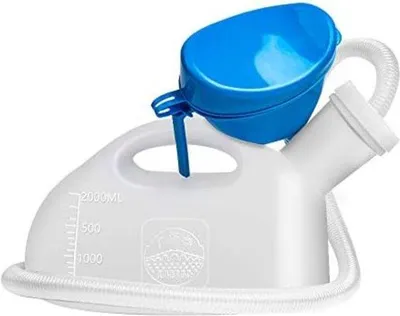 Produktbild von Famanu Urinal für Männer - Plasflasche mit Deckel - 2000 ml Kapazität