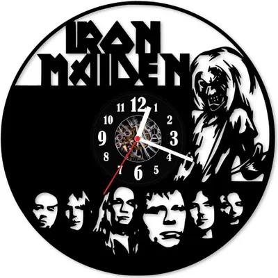 Zdjęcie produktu dla Zegar ścienny z płyty winylowej Iron Maiden 7.13