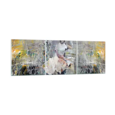 Produktbild von Bilder auf glas - 3 Teile - Zeitgenössisch Malerei Frau - 150x50cm - Glasbilder - Wandbilder - Bilder - Wanddekoration aus Glas - Glas Bilder - Wandbild auf Glas - GCA150x50-4596