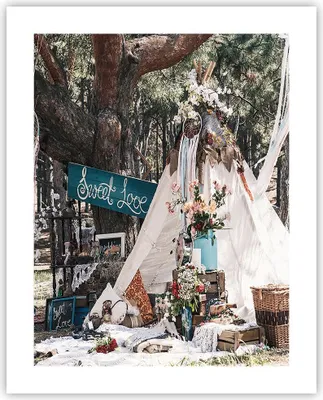 Produktbild von Poster - Poster ohne Rahmen - Jungvermählten Liebe Landschaft - 40x50 cm - Wand Bild - Wanddeko - Wandbilder - Kunstposter - Wandposter - Bilder - Kunstdruck - Wanddekoration - P2XPA40x50-4642