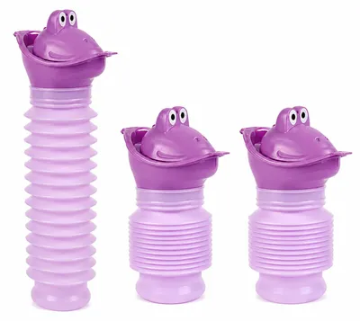 Tragbares Urinal 2er-Pack, 420 ml, zusammenklappbar, mit Deckel
