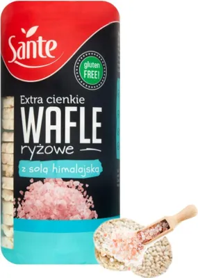 Zdjęcie produktu dla Sante Wafle Ryżowe z Solą Himalajską SANTE 110g Extra Cienkie pieczywo