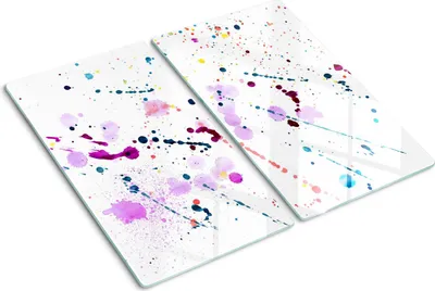 Immagine prodotto di Copertura per piano cottura – Copertura per piano a induzione – Piano di vetro protettivo – 2x30x52 cm – Piani di vetro protettivi per fornelli – Vetro temperato – Motivi astratti