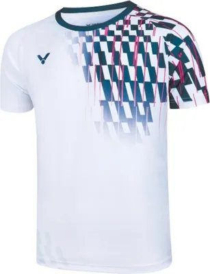 Produktbild von Victor Herren T-Shirt Modell 202477 mit kurzen Ärmeln Weiß Ganzjährig