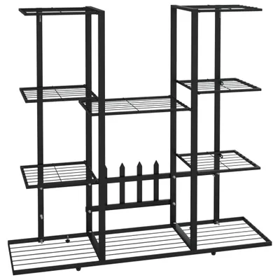 Obrázok produktu pre Stojan na kvety 94,5x25x89 cm čierny kovový